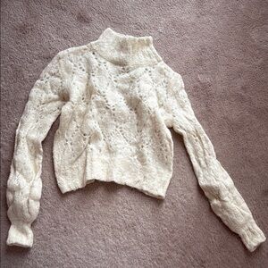 Elegant Cream Turtleneck Sweater